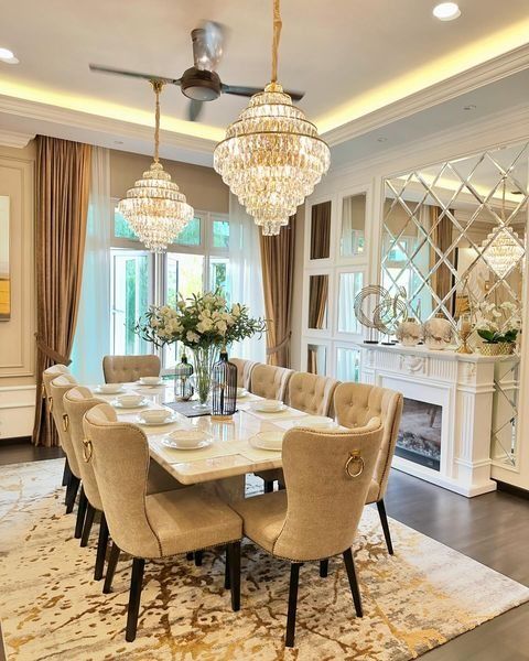 Italian Marble Dining Room with Backlit Onyx Top & Velvet Chairs #48